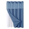 thumbnail image 1 of Magnetic Weighted Shower Curtain Heavy Duty Polyester Reversible Large Ring for Easy Installation 71x80 Inches, 1 of 5