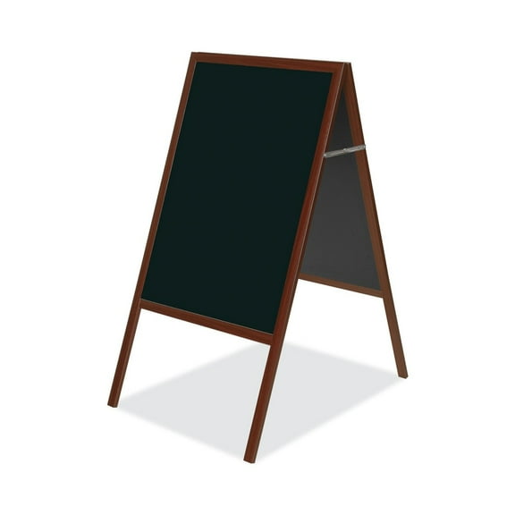 Magnetic Wet Erase Board 27x34, Black, Cherry Wood Frame