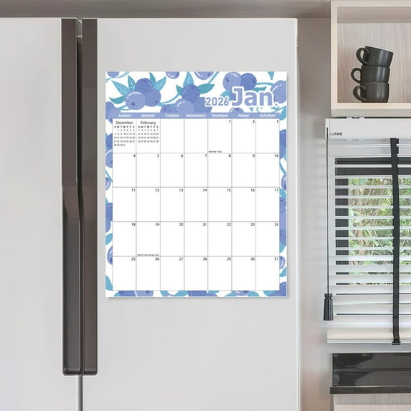 Magnetic Whiteboard Calendar, Fridge Organizer, 2026 Monthly Planner for Kitchen Office, 12 Sheets