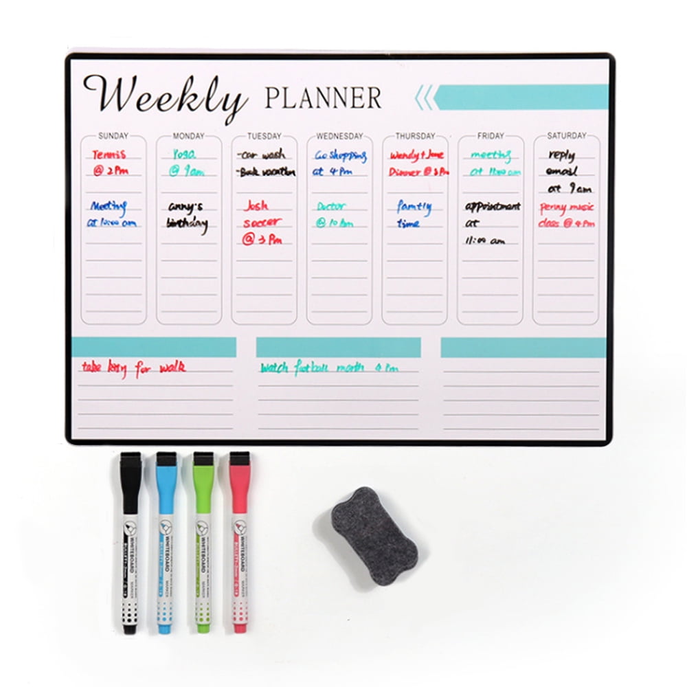 Whiteboard Calendar for Refrigerator Monthly Weekly Dry Erase