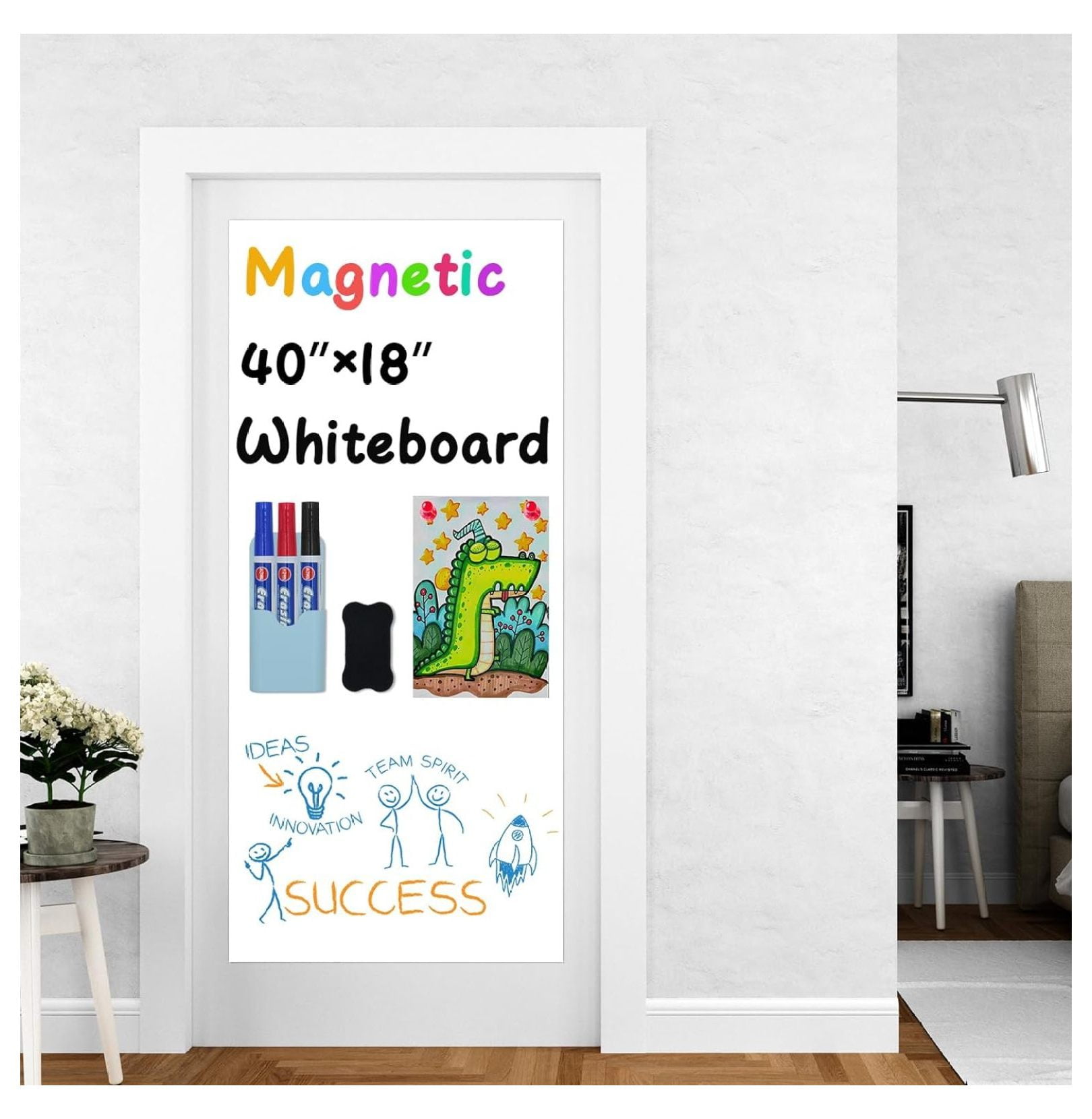 Whiteboard Contact Paper Dry Erase Board Sheet Wall Decal Sticker for Kids, Home