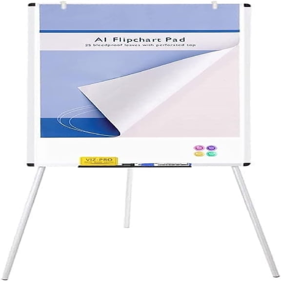 Magnetic Whiteboard Easel, 36 x 24 Inches, Portable Dry Erase Board Height Adjustable for School Office and Home