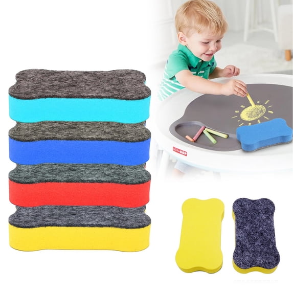 Magnetic Whiteboard Eraser,Bone-Shaped Design for Schools & Offices,Blue Color,Easy to Use for Erasing Dry Erase Marker on Whiteboards & Chalkboards,Yellow,1PC