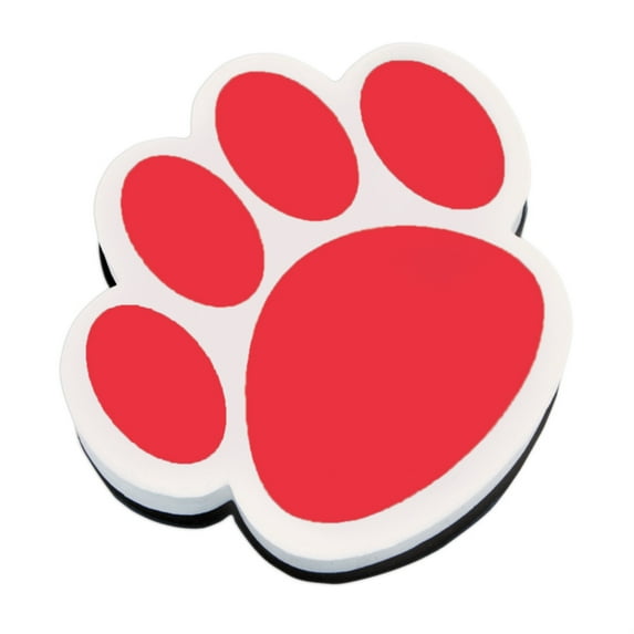 Magnetic Whiteboard Eraser, Red Paw | Bundle of 5