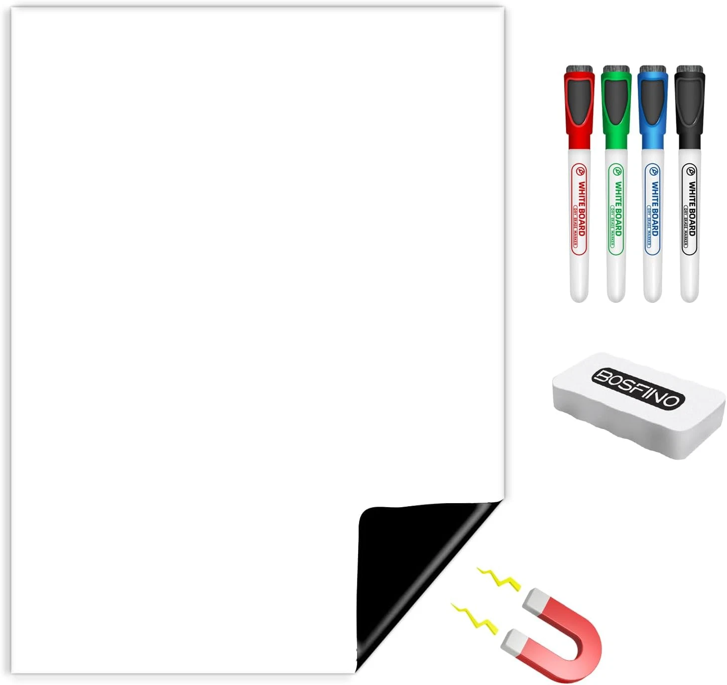 Magnetic Whiteboard, Magnetic Fridge White Board, Dry Erase Weekly Menu Planner