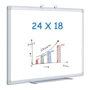 Magnetic White Board, Maxtek Whiteboard for Wall Mounted, Lightweight Hanging Whiteboard for Home Office School (36x24inch, White)
