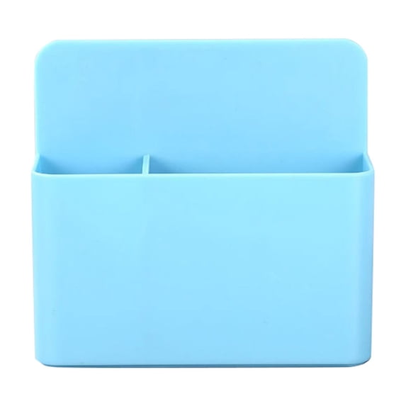 Magnetic Whiteboard Pen Holder, Plastic Multifunctional Stationery Storage Box Organizer for Refrigerator Office School Classroom Magnetic Surface Mount, Blue