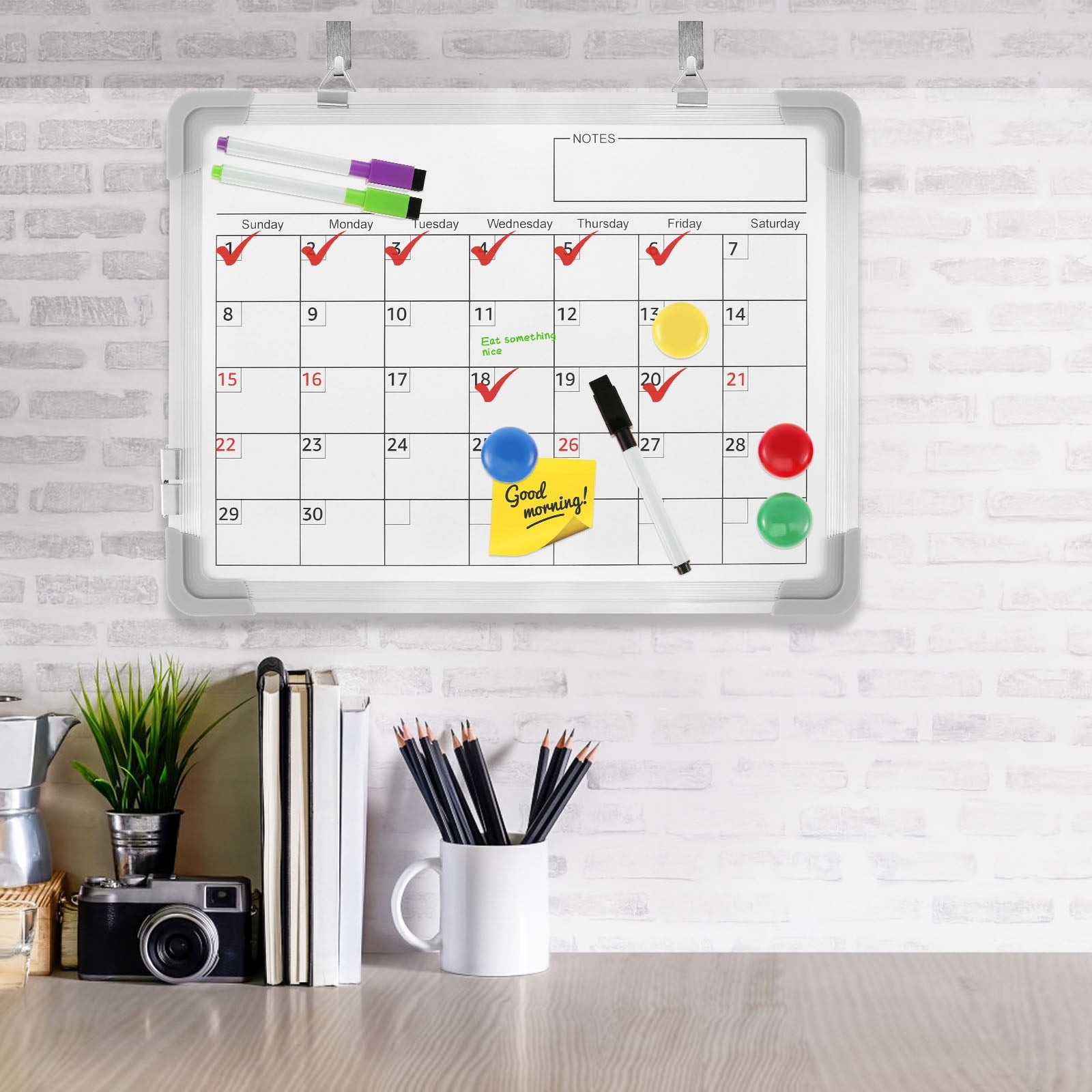 Whiteboard for Wall Small Monthly Calendar Dry Erase