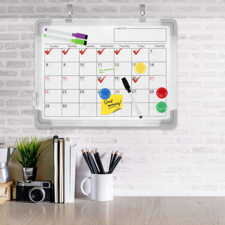 Magnetic Whiteboard for Wall Small Monthly Calendar Dry Erase