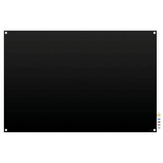 Magnetic Whiteboard in Black with Square Corners (36 in. W x 1.63 in. D x 24 in. H (29 lbs.))