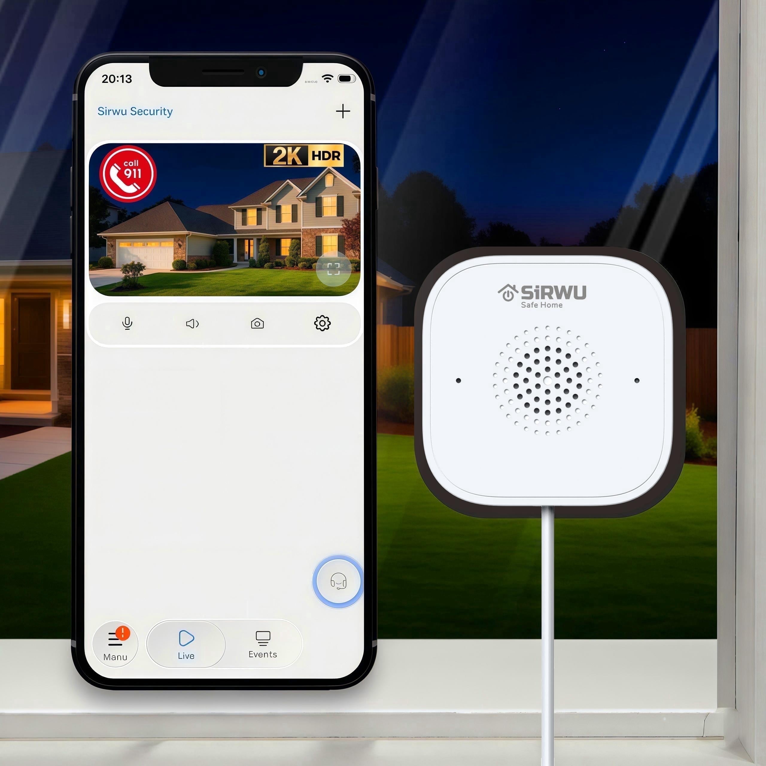 Window Security Camera Cork Sirwu Magnetic Window Camera, Window Security Camera with Night Vision ...