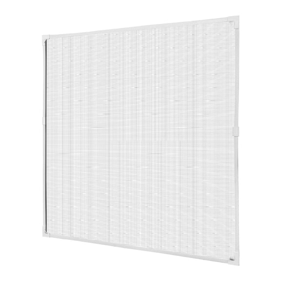 Magnetic Window Screen 58.27x39.17 inch, Fiberglass Mesh, White Frame