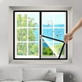 thumbnail image 1 of Magnetic Window Screen Adjustable DIY Window Net Screens Mesh Max Fiberglass Mesh for House Windows with White Frames Grey Mesh, 1 of 7