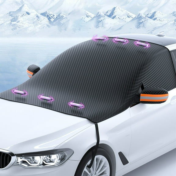 Magnetic Windshield Cover for Ice and Snow, Winter Windshield Snow Ice Cover with Multi-Layer Protection, Front Window Covers Sunshade Frost Guard Ice Shield
