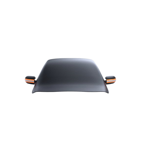 Magnetic Windshield Cover Sun Shade, UV Protection Heat Shield, Windproof Snow Cover for Sedan and SUV, Orange