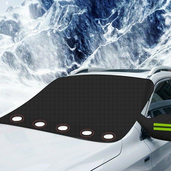 Magnetic Windshield Snow Cover Ice Frost Guard - Universal Car Windshield , Winter Windshield Cover, All Weather Auto Windshield , Anti Theft Windproof Design