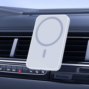 Magnetic Wireless Car Charger 15W Fast Charging Phone Mount, Strong Magnetic 360 Rotation Vent/Dashboard Stand for iPhone Samsung Android, White