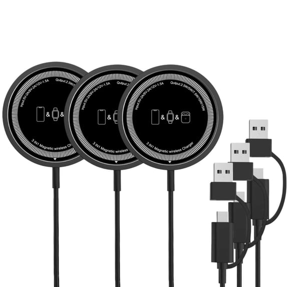 Magnetic Wireless Charger,15W Fast Chargering Pad Compatible with iPhone & AirPods Series Compatible for iPhone 17 Pro Max/17Pro/iPhone 16ProMax/16Plus/15/14/13/12/AirPods