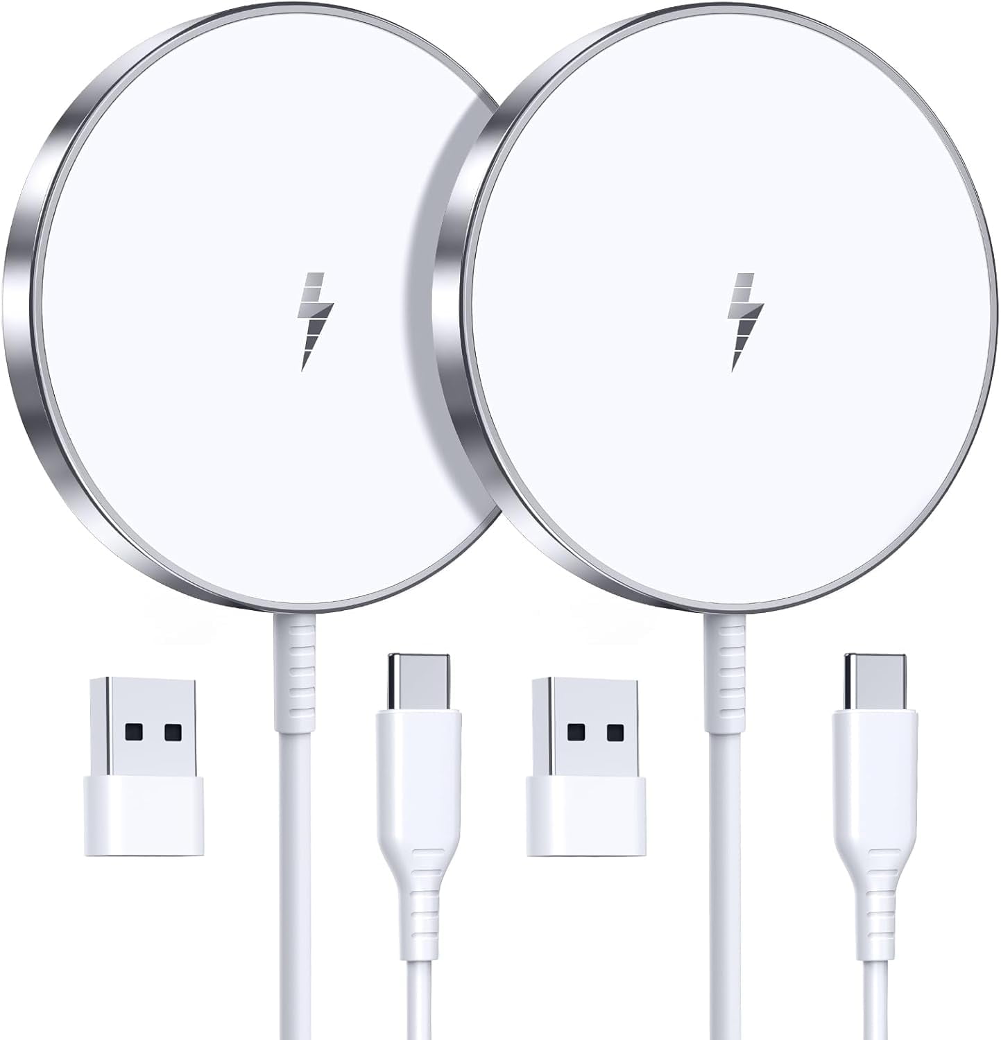 Magnetic Wireless Charger 15W Fast Mag-Safe Charging Pad for iPhone17/16/ 15 /14/13/12 Series AirPods 3/2/Pro/Pro 2 with LED Indicator Light