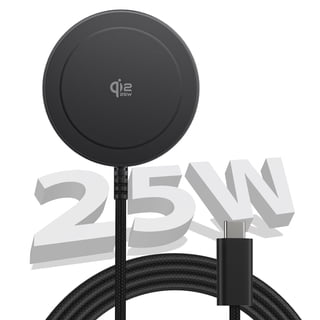 Magnetic Wireless Charging Pad, 25W Fast Charger, Strong Magnetic Qi2 Certified Charger Mat for iPhone 17/16/15/14/13/12 Series & AirPods, Compatible with MagSafe, Ultra-Thin & Portable (5FT Cable)