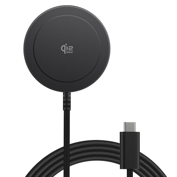 GATATOL Magnetic Wireless Charging Pad , 25W Fast Charger, Strong Magnetic Qi2 Certified Charger Mat for iPhone 17/16/15/14/13/12 Series & AirPods, Aluminum Alloy, Ultra-Thin & Portable(Black)