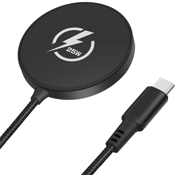 Magnetic Wireless Charger,25W Fast Charging Wireless Charging Pad Compatible with iPhone 17/16/15/14/13Pro Plus,Max & AirPods 4/3 Pro Portable Wireless Charger,Black