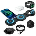 thumbnail image 1 of Magnetic Wireless Charger, 3 in 1 Charging Station for Apple Devices, 18W Foldable Wireless Charger Stand for iPhone 16 15 14 13 12 Pro/Pro Max, AirPods 2/3/Pro, iWatch Ultra/9/8/7/SE/6/5/4/3, Black, 1 of 8
