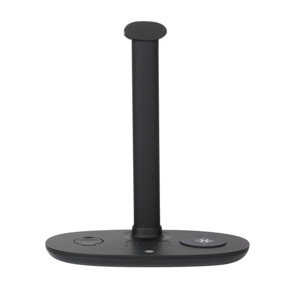 Magnetic Wireless Charger,4 in 1 Wireless Charging Station with Headphone Stand Headset Holder for Android Devices, 15W Wireless Charger for Headphones,Smartphones Smart Watch and More,Black