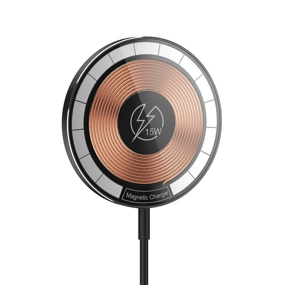 Magnetic Wireless Charger,Cell Phone Wireless Chargers,15W Wireless Charger,Wireless Charger Pad Fast Wireless Charging Suitable For All Kinds Of Mobile Phone And Other Multiple Devices,Gold