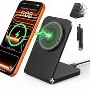 ETEPEHI Magnetic Wireless Charger Stand - 2026 Foldable Charging Station Compatible with iPhone 17/17 Air/16/16 Plus/16 Pro/15/14/13/12