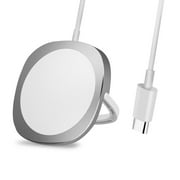 Magnetic Wireless Charger with Kickstand Compatible with MagSafe /iPhone 15/15 Pro/15 Plus/15 Pro Max/14/14 Pro/14 Plus/14 Pro Max/13/13 Pro/13 Pro Max/12, Wireless Charging Pad, Mag Charger
