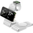 thumbnail image 1 of Magnetic Wireless Charger Stand, 3 in 1 Foldable Wireless Charging Station, Travel Charger for Multiple Devices for iPhone 16 15 14 13 12 Series, Apple Watch Ultra/9/8/7/6/5/4/3/2, AirPods,White, 1 of 6
