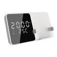 thumbnail image 1 of Magnetic Wireless Charger,Wireless Charging Station, 3 in 1 Fast Safe Charger Stand,15W Dimmable Digital LED Display Time Temperature and Alarm Clock Function,Perfect Desk Decor,White, 1 of 9