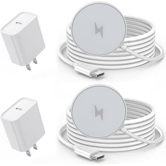 Magnetic Wireless Charger for iPhone 16 15,2Pack 6FT 15W Apple Fast Mag-Safe Charger,with USB C Fast Charging Block Adapter for iPhone 16/16 Pro/Pro Max/15/14/13/12/Plus/Pro/Pro Max,AirPods 3/2/Pro 2