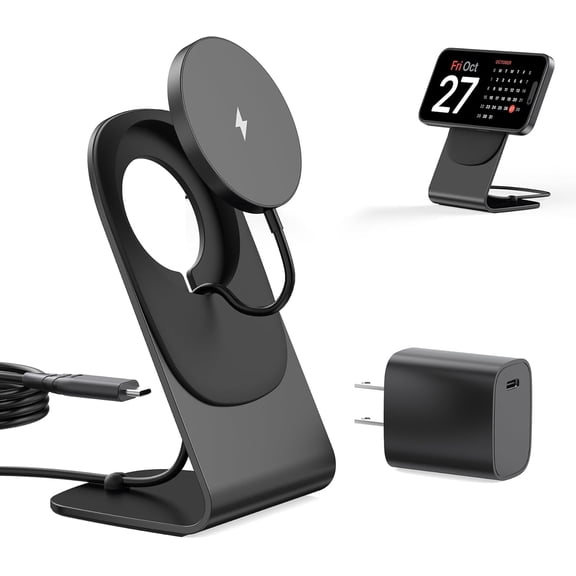 Magnetic Wireless Charger for iPhone 17/16/15/14/13/12 - Magnetic Charger + 20W USB-C Adapter, Fast Wireless Charging Dock/Pad with 5-Foot Cable, Compatible with iPhone 17/16/15/14/13/12 Pro Max Plus