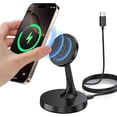 thumbnail image 1 of Wtuhu 15W Fast Magnetic Wireless Charger Stand, Strong Magnet Auto‑Align Charging Station Pad, Compatible with iPhone 17‑12 Series & AirPods, 1 of 7