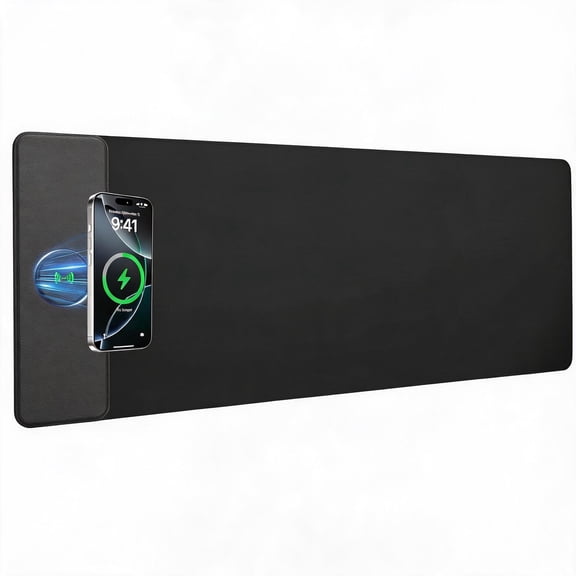 Magnetic Wireless Charging Desk Mat 31.5"x11.8" Black