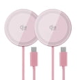 thumbnail image 1 of Magnetic Wireless Charging Pad [2-Pack], Ultra-Thin Pink Magnetic Charger, 25W Fast Wireless Charger Compatible with iPhone 17/16/15/14/13/12, AirPods, 1 of 9