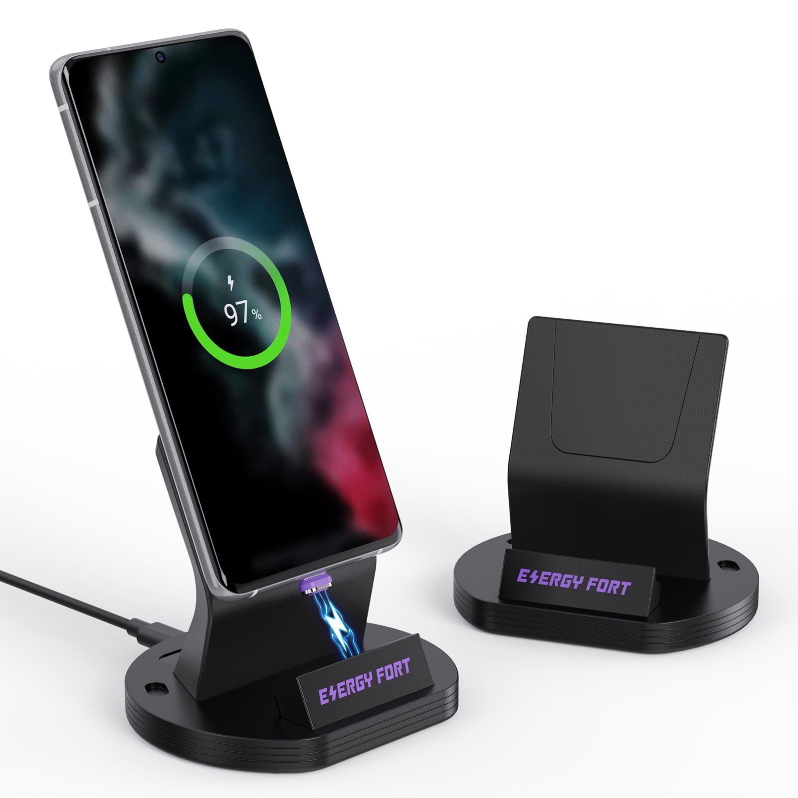 Walmart Wireless Charging Station for Samsung Galaxy A15A55, A05s, A25, A34, S20S24 Ultra (USB