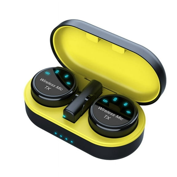 Magnetic Wireless Lavalier Microphone Audio Video Recording Microphone Noise Reduction with Charging Case Type C