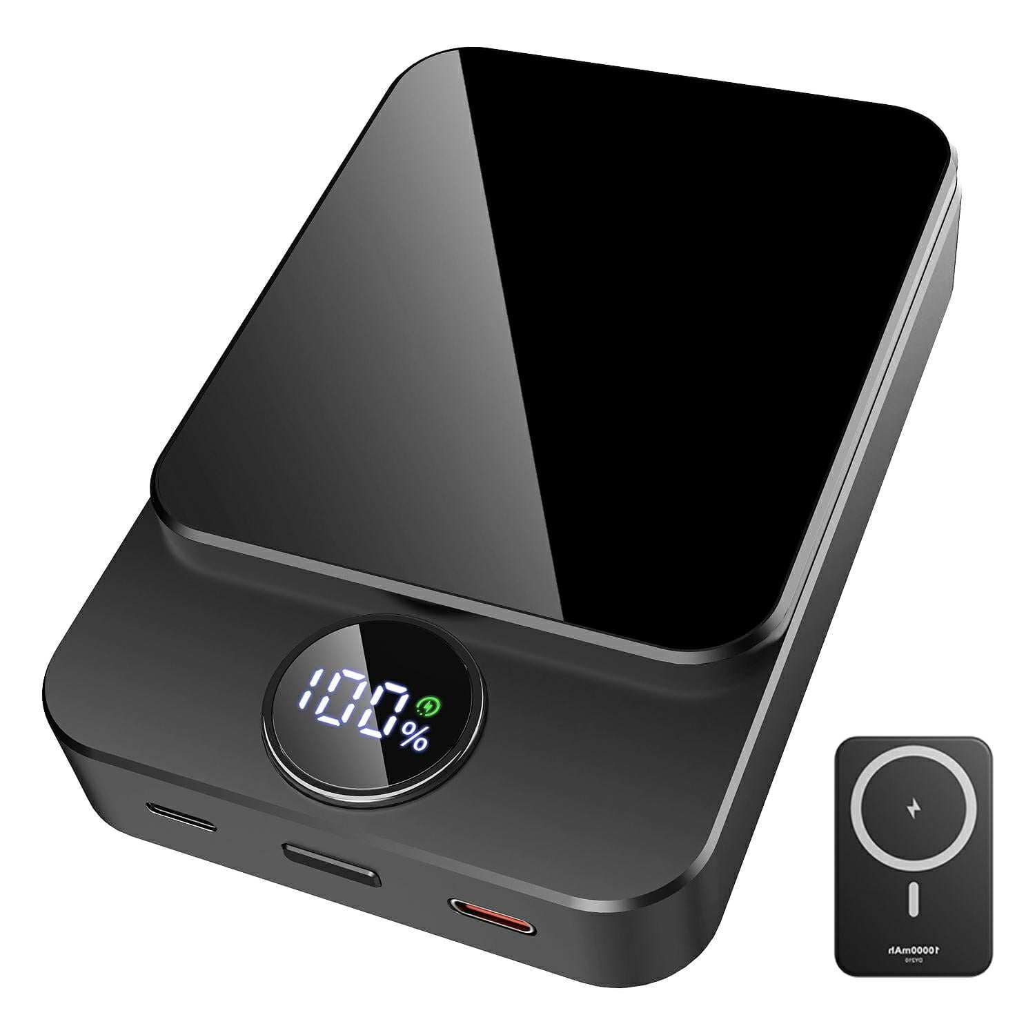 Magnetic Wireless Portable Charger 10000mAh Power Bank PD20w Fast Charging USB C in Out Battery Pack Compatible Mag Safe iPhone 16 15 14 13 12 Series