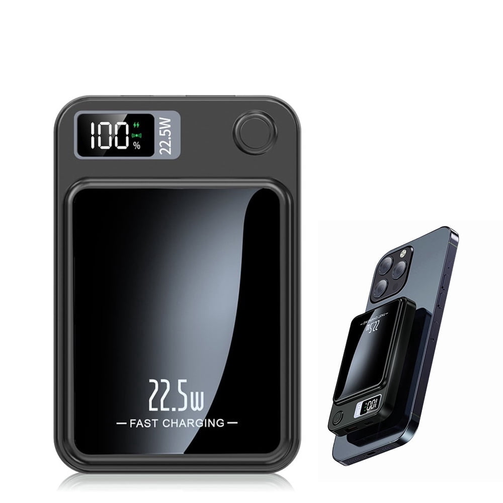 Magnetic Wireless Portable Charger, 10000mAh Power Bank with PD20w Fast Charging, USB C in&Out Battery Pack, Compatible with Mag-Safe for iPhone 17/16/15/14/13 Series, Samsung, Android, and More