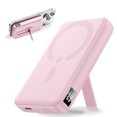 thumbnail image 1 of Magnetic Wireless Portable Charger, 12000mAh Power Bank, Fast Charging Battery Pack Compatible for iPhone 18/17/16/15/14/13, Pink, 1 of 10