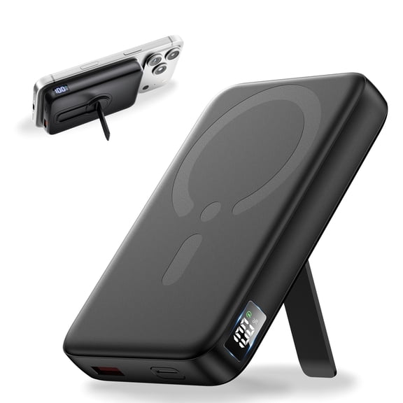 Magnetic Wireless Portable Charger, 12000mAh Power Bank, Fast Charging Battery Pack Compatible for iPhone 18/17/16/15/14/13, Black