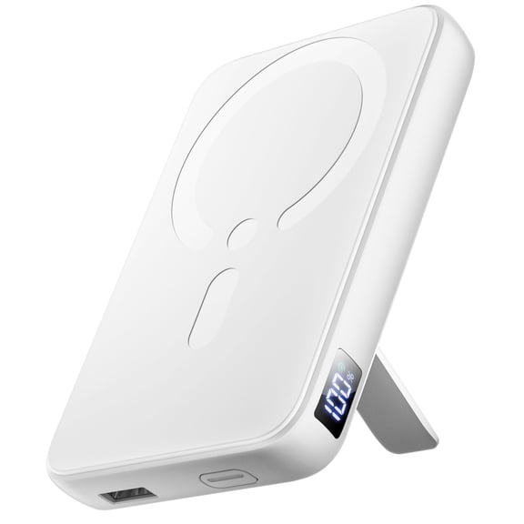 Magnetic Wireless Portable Charger, 12000mAh Power Bank, Fast Charging Battery Pack Compatible for iPhone 17/16/15/14/13, White