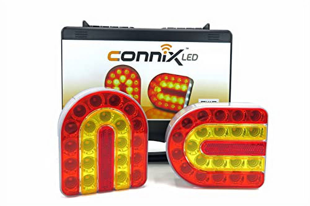 Wireless Towing Light Kit Farm Tractor 7 Pin Round Connector Baler, Wagon, Mower