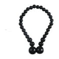 thumbnail image 1 of Magnetic Wood Bead Curtain Tiebacks, Curtain Holders for Boho Bedroom, Baby Nursery, Farmhouse Decor Black, 1 of 6