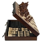 Magnetic Wooden Chess Set for Adults Kids 15'' Chess Board with Handmade Pieces, Folding Portable Travel Unique Chess Sets Game for Tournament Professional Begi