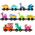 thumbnail image 1 of Magnetic Wooden Dinosaur Number Train Building Blocks Set, Children's Educational Splicing Toy, Early Learning STEM Construction Kit for Kids Ages 3+, 1 of 6