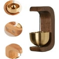 thumbnail image 1 of Magnetic Wooden Doorbell with Brass Bell, Magnetic Shopkeepers Bell Wood Doorbell Wind Chime for Refrigerator, Room, Porch, Garden, Backyard, Restaurant,Home Garden Windchime, 1 of 7